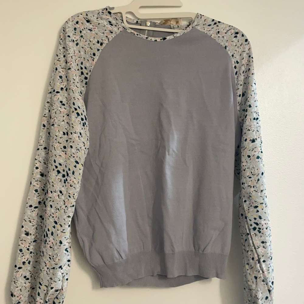 Beautiful colorblock sweater / blouse sleeve sweater